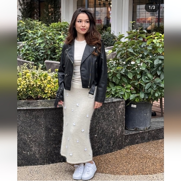 ZARA Alpaca Blend Midi Skirt - Picture 3 of 16